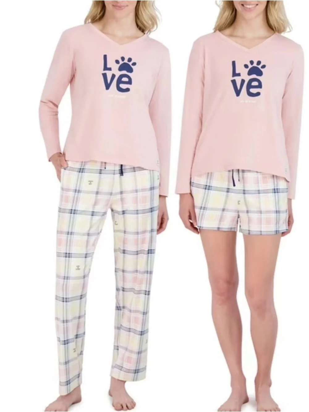 Life is Good Ladies 3 Piece PJ Set Size Small D94